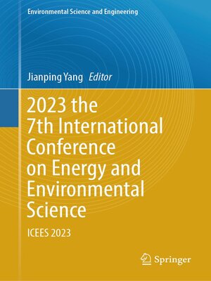 cover image of 2023 the 7th International Conference on Energy and Environmental Science